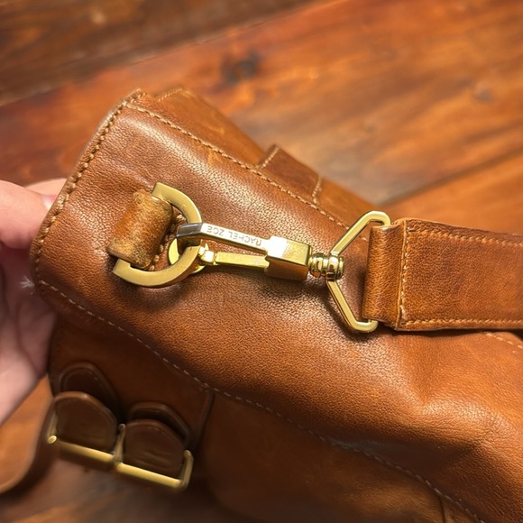 Rachel Zoe Brown Leather Satchel Tote Bag with Detachable Crossbody Strap - Picture 11 of 12